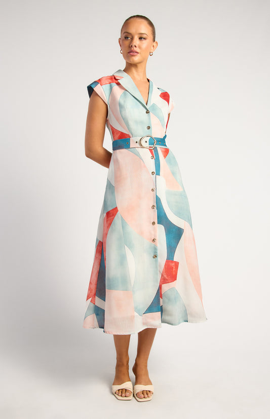 Sienna Abstract Midi Dress